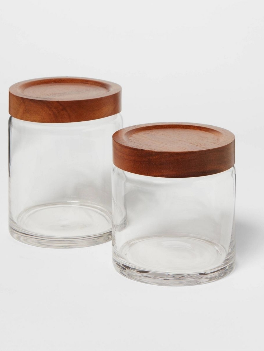 Target Threshold Acacia Wood Glass Jar Canisters